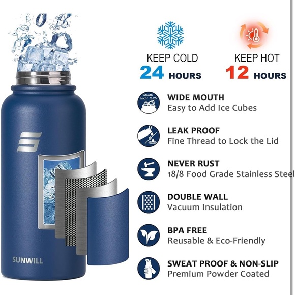 32 oz insulated water bottle - Picture 3 of 5